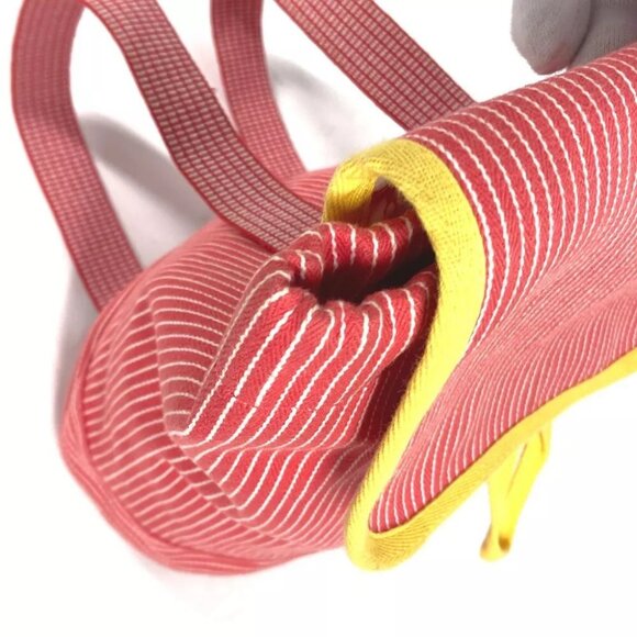 HERMES Sheval Horse Stripe Caval backpack kids bag Backpack Canvas Red/yellow - Picture 13 of 13